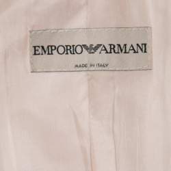 Pre Owned Emporio Armani Vintage Light Pink Cotton Blend Pointed Collar Blazer M