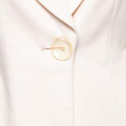 Pre Owned Emporio Armani Vintage Light Pink Cotton Blend Pointed Collar Blazer M