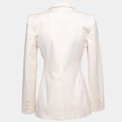 Pre Owned Emporio Armani Vintage Light Pink Cotton Blend Pointed Collar Blazer M