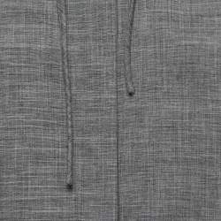 Pre Owned Emporio Armani Grey Textured Button Down Hoodie Jacket S