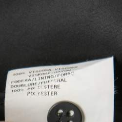 Pre Owned Emporio Armani Black Satin Wrap Maxi Skirt M