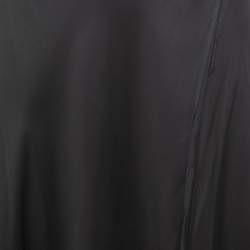 Pre Owned Emporio Armani Black Satin Wrap Maxi Skirt M