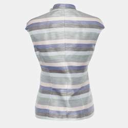 Pre Owned Emporio Armani Multicolor Striped Cotton Sleeveless Vest S