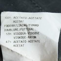 Pre Owned Emporio Armani Black Floral Jacquard Button Front Blazer L