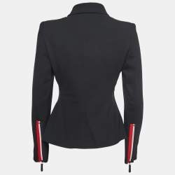 Emporio Armani Vintage Black Wool Zip-Up Jacket S
