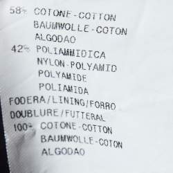 Pre Owned Emporio Armani Black Cotton & Knit Collar Detail Blazer L