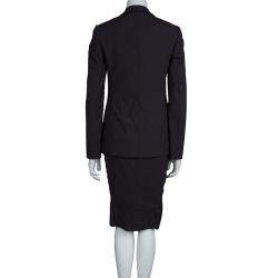 Pre Owned Emporio Armani Grey Skirt Suit M
