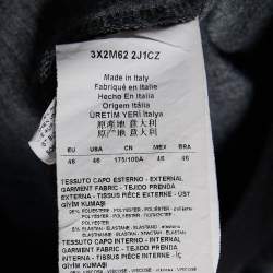 Pre Owned Emporio Armani Black Jersey A Embellished Sweatshirt L