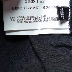 Pre Owned Emporio Armani Black Modal Knit Midi Dress M