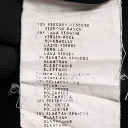 Pre Owned Emporio Armani Black Sateen Flutter Sleeve Maxi Dress M