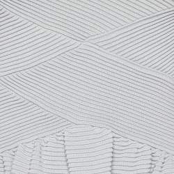 Pre Owned Emporio Armani Light Green Rib Knit Paneled Midi Dress M