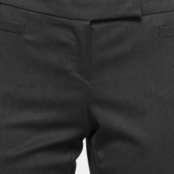 Pre Owned Emporio Armani Charcoal Grey Wool Tailored Trousers M