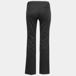 Pre Owned Emporio Armani Charcoal Grey Wool Tailored Trousers M