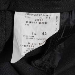 Pre Owned Emporio Armani Charcoal Grey Wool Tailored Trousers M