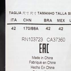 Pre Owned Emporio Armani Black Synthetic Pleated Vest Jacket M