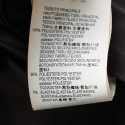 Pre Owned Emporio Armani Black Synthetic Pleated Vest Jacket M