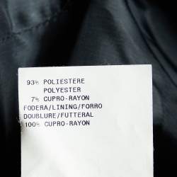 Pre Owned Emporio Armani Black Georgette Ruffle Detail Button Front Jacket M