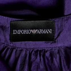 Pre Owned Emporio Armani Purple Silk Top S