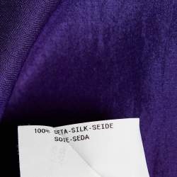Pre Owned Emporio Armani Purple Silk Top S