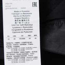 Pre Owned Emporio Armani Black Crepe Straight Fit Pants S