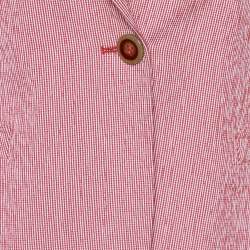 Pre Owned Emporio Armani Red Striped Textured Cotton Blazer M