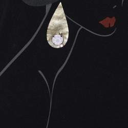 Pre Owned Emporio Armani Black Printed Cotton Knit T-Shirt S