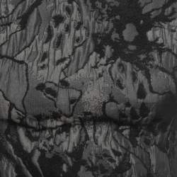 Pre Owned Emporio Armani Black Jacquard Knit Flared Mini Dress S