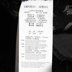 Pre Owned Emporio Armani Black Jacquard Knit Flared Mini Dress S