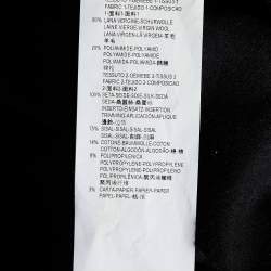 Pre Owned Emporio Armani Black Wool Embellished Neck Detail Sleeveless Peplum Top S