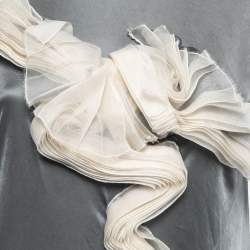 Pre Owned Emporio Armani Grey Jersey Pleat Detail Padded Shoulder Sleeveless Top M