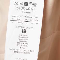 Pre Owned Emporio Armani Light Pink Crepe Draped Sleeveless Mini Dress M