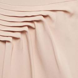 Pre Owned Emporio Armani Light Pink Crepe Draped Sleeveless Mini Dress M