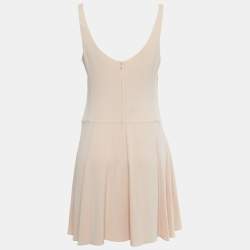 Pre Owned Emporio Armani Light Pink Crepe Draped Sleeveless Mini Dress M