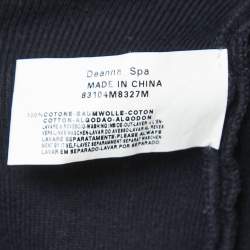 Pre Owned Emporio Armani Midnight Blue Knit Buttoned Jacket S