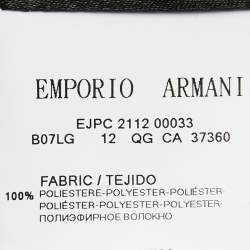 Pre Owned Emporio Armani Black Textured Faux Fur Jacket S