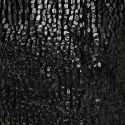 Pre Owned Emporio Armani Black Textured Faux Fur Jacket S