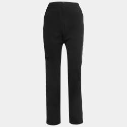 Emporio Armani Black Crepe Trousers L