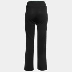 Pre Owned Emporio Armani Black Crepe Trousers L