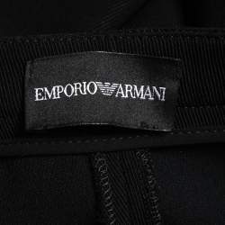 Pre Owned Emporio Armani Black Crepe Trousers L