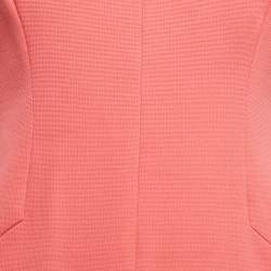 Pre Owned Emporio Armani Pink Knit Short Sleeve Shift Dress M