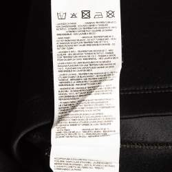 Pre Owned Emporio Armani Black Neoprene Logo Embellished Sweatshirt M