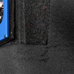 Pre Owned Emporio Armani Black Neoprene Logo Embellished Sweatshirt M