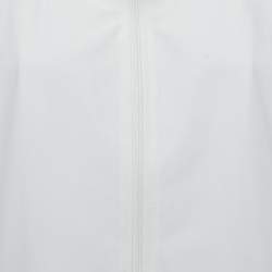 Pre Owned Emporio Armani White Synthetic Oversized Jacket M