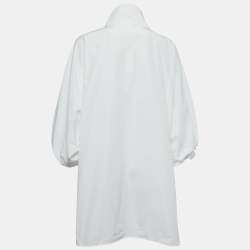 Pre Owned Emporio Armani White Synthetic Oversized Jacket M