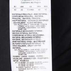 Pre Owned Emporio Armani Black Leather Zip Up Jacket M