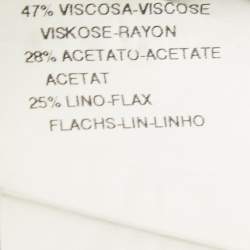 Pre Owned Emporio Armani Brown Buckle Detail Linen Blend Sleeveless Top M