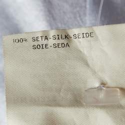 Pre Owned Emporio Armani Grey Silk Satin Tank Top M