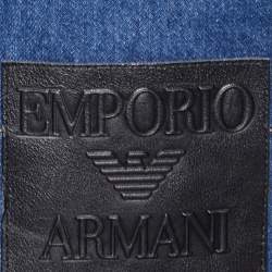 Pre Owned Emporio Armani Blue Denim Button Front Jacket S