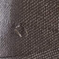 Pre Owned Emporio Armani Copper Brown Cotton Blend Asymmetric Cropped Blazer M