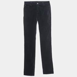 Emporio Armani Navy Blue Velvet Jeans S Waist 26"
